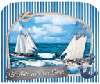 0613 - 3D Grußkarte Küste Schiffe