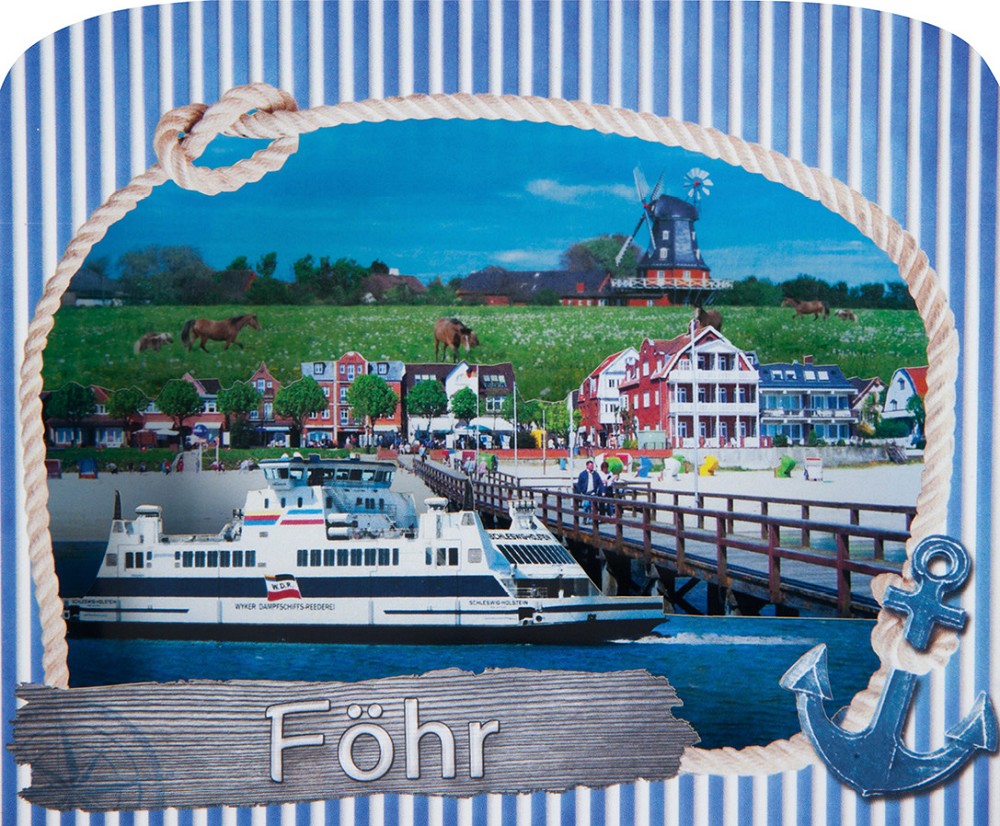 0655 - 3D Grußkarte Küste Föhr