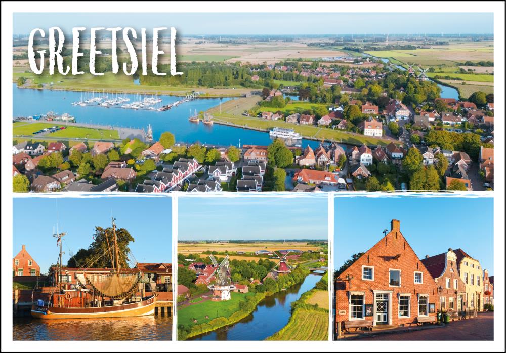20033591 - Editionspostkarte Nordsee „Greetsiel" Vielmotiv
