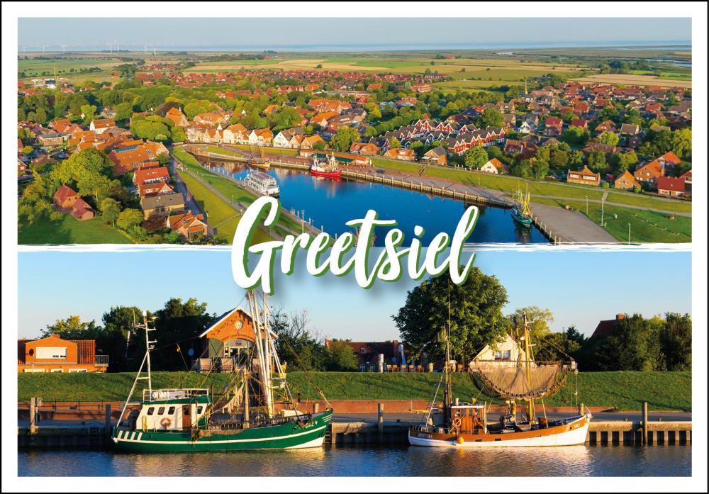 20033592 - Editionspostkarte Nordsee „Greetsiel" Vielmotiv