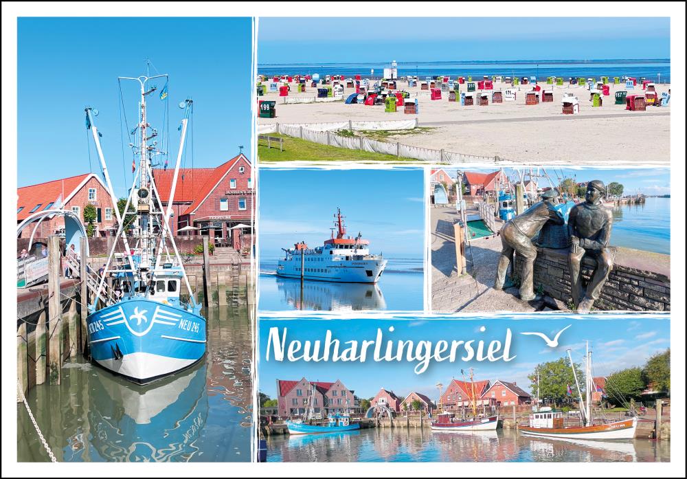20033607 - Editionspostkarte Nordsee „Neuharlingersiel“ Vielmotiv