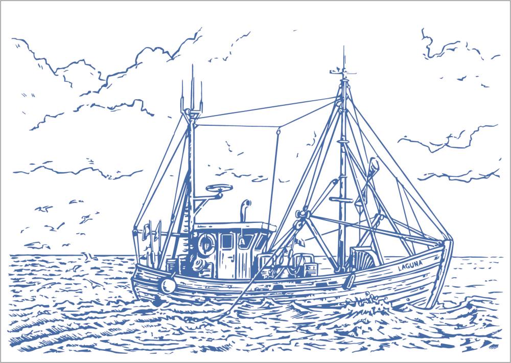 20035007 - Prägekarte "Kutter"