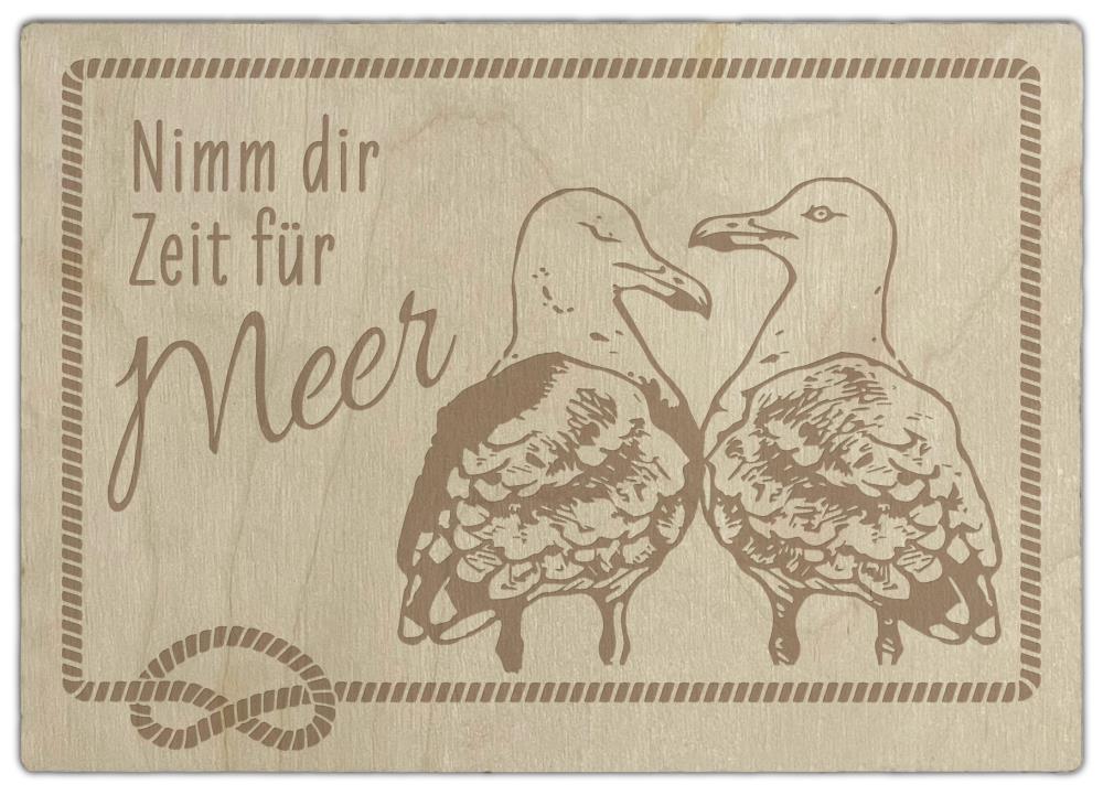23001002 - Holzpostkarte "Möwen"
