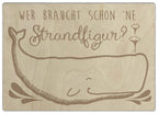 23001003 - Holzpostkarte "Strandfigur"