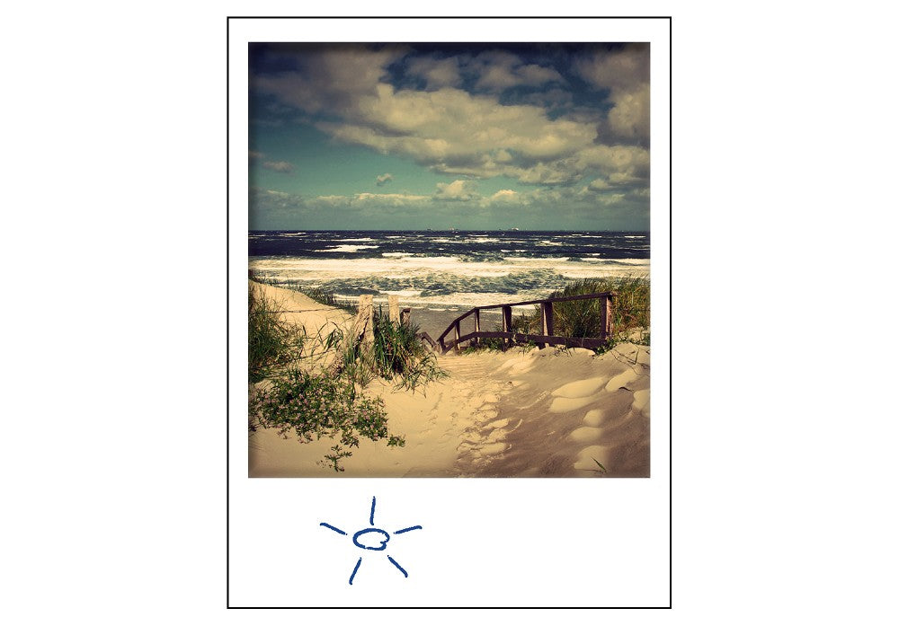 24001026 - Polaroid Retro Dünenaufgang