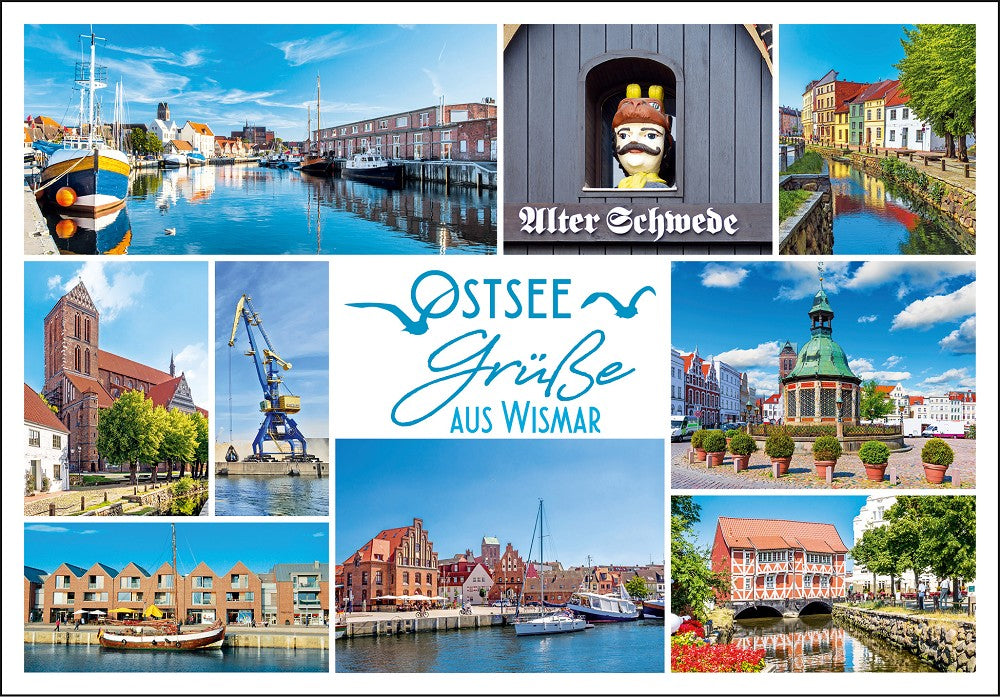 25011115 - Postkarte Ostsee Grüße „Wismar“ Vielmotiv