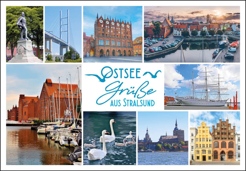 25011142 - Postkarte Ostsee Grüße "Stralsund" Vielmotiv