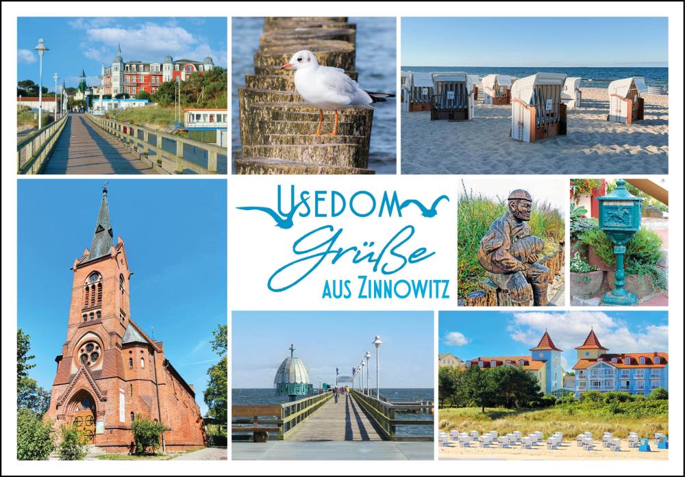 25011143 - Postkarte Ostsee Grüße "Zinnowitz" Vielmotiv