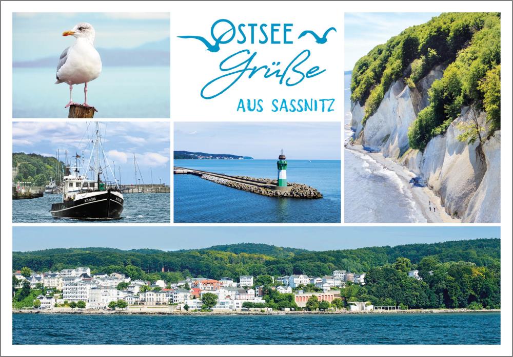25011144 - Postkarte Ostsee Grüße "Sassnitz" Vielmotiv
