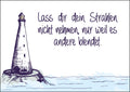 25026001 - Postkarte Küsten Gesabbel „Lass dir dein Strahlen...“