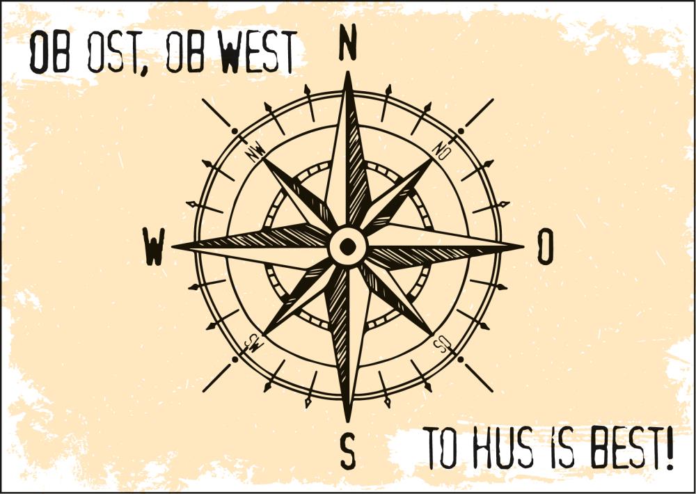 25026007 - Postkarte Küsten Gesabbel „Ob Ost, ob West“