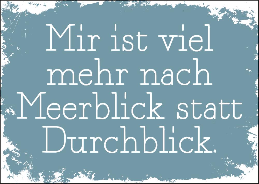 25026012 - Postkarte Küsten Gesabbel „...Meerblick statt...“