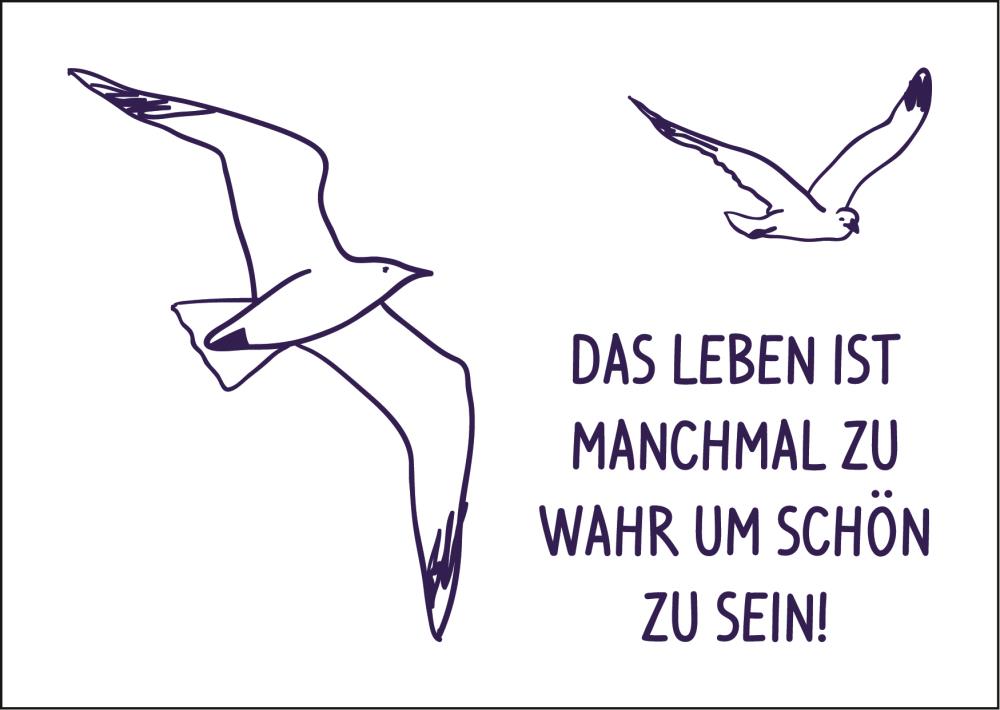 25026031 - Postkarte Küsten Gesabbel „Das Leben ist...“