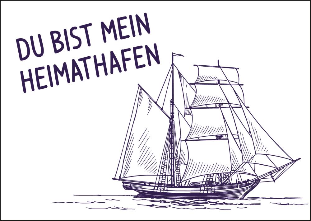 25026032 - Postkarte Küsten Gesabbel „...mein Heimathafen“