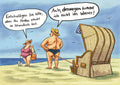 25027003 - Postkarte Küsten Cartoons "Hoden eingeklemmt"