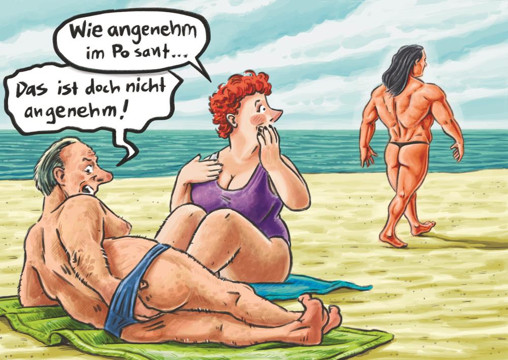 25027012 - Postkarte Küsten Cartoons "Imposant"