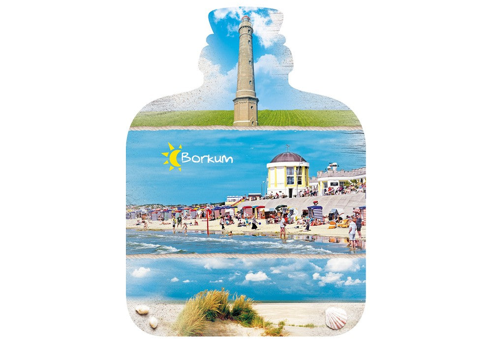 25031513 - Formpostkarte Flasche Borkum
