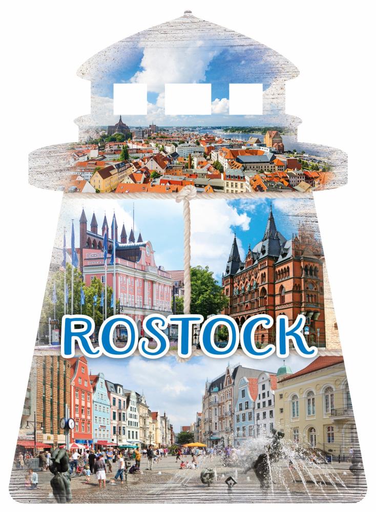 25032538 - Formpostkarte Rostock Leuchtturm Vielmotiv