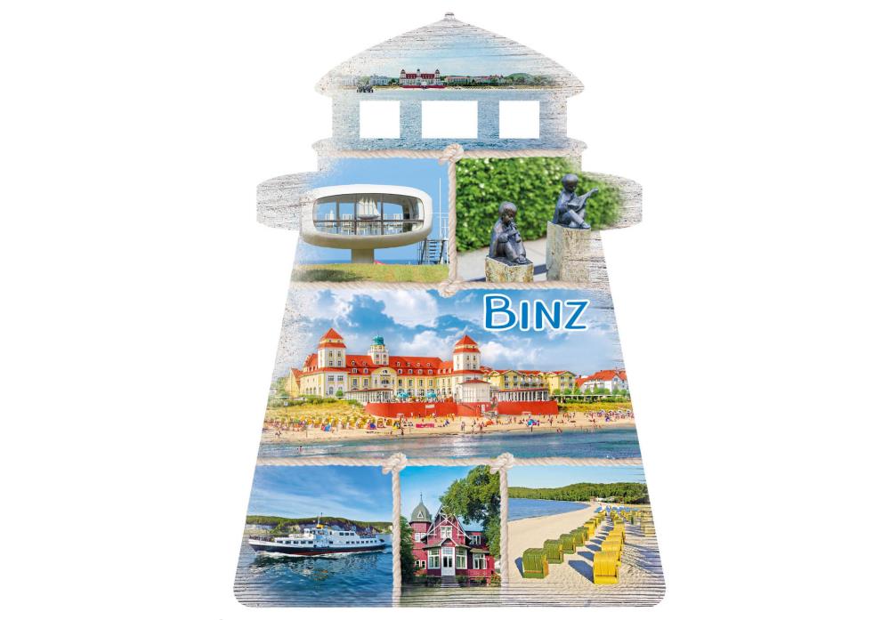 25032541 - Formpostkarte Binz Leuchtturm Vielmotiv