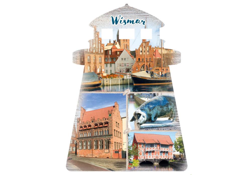 25032547 - Formpostkarte Wismar Leuchtturm Vielmotiv