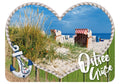 25033006 - Formpostkarte Herz "Ostsee Grüße"