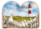 25033015 - Formpostkarte Herz "Nordsee Grüße"