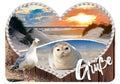 25033020 - Formpostkarte Herz "Strand Grüße"