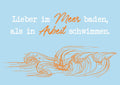 25034001 - Postkarte Küsten Colour  "Lieber im Meer baden,..."