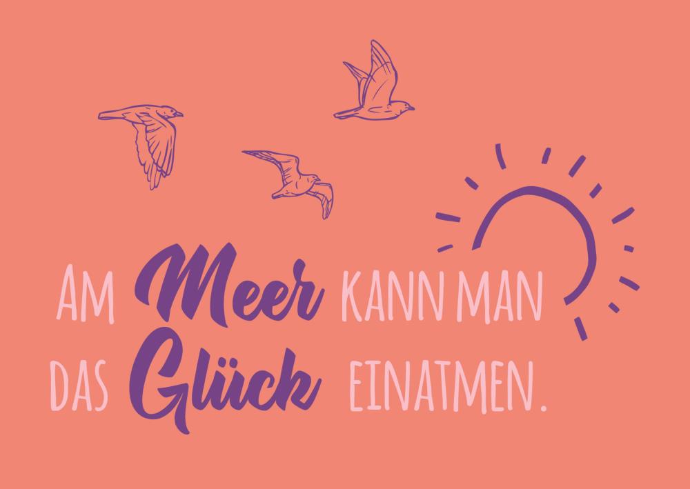 25034005 - Postkarte Küsten Colour "Glück einatmen"