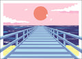 25034204 - Postkarte Küsten Colour "Seebrücke"