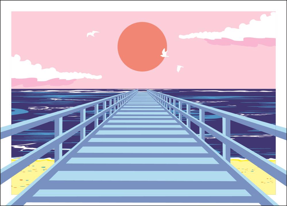 25034204 - Postkarte Küsten Colour "Seebrücke"