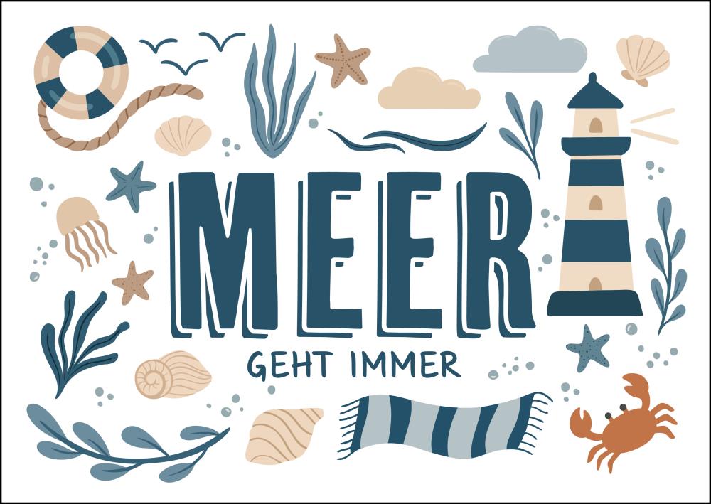 25035201 - Postkarte Küsten Icons "Meer geht immer"