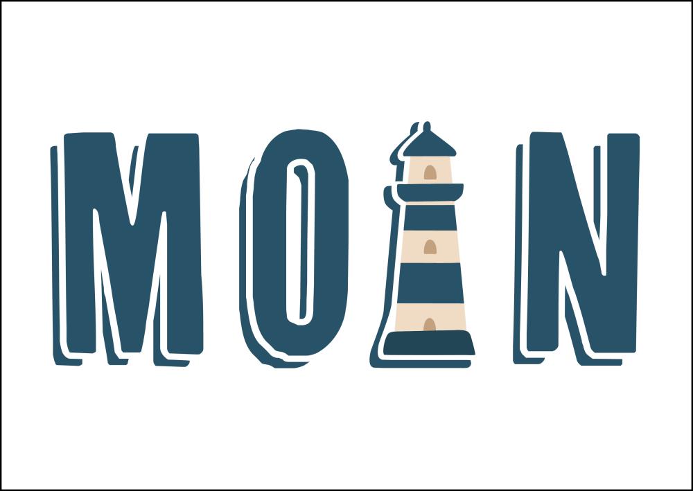 25035206 - Postkarte Küsten Icons "Moin blau"