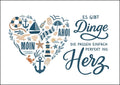 25035209 - Postkarte Küsten Icons "Herz"