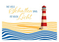 25035309 - Postkarte Streifen "Leuchtturm"