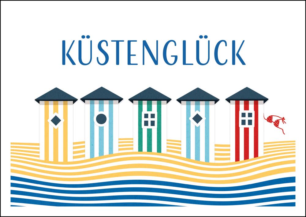 25035310 - Postkarte Streifen "Häuser"