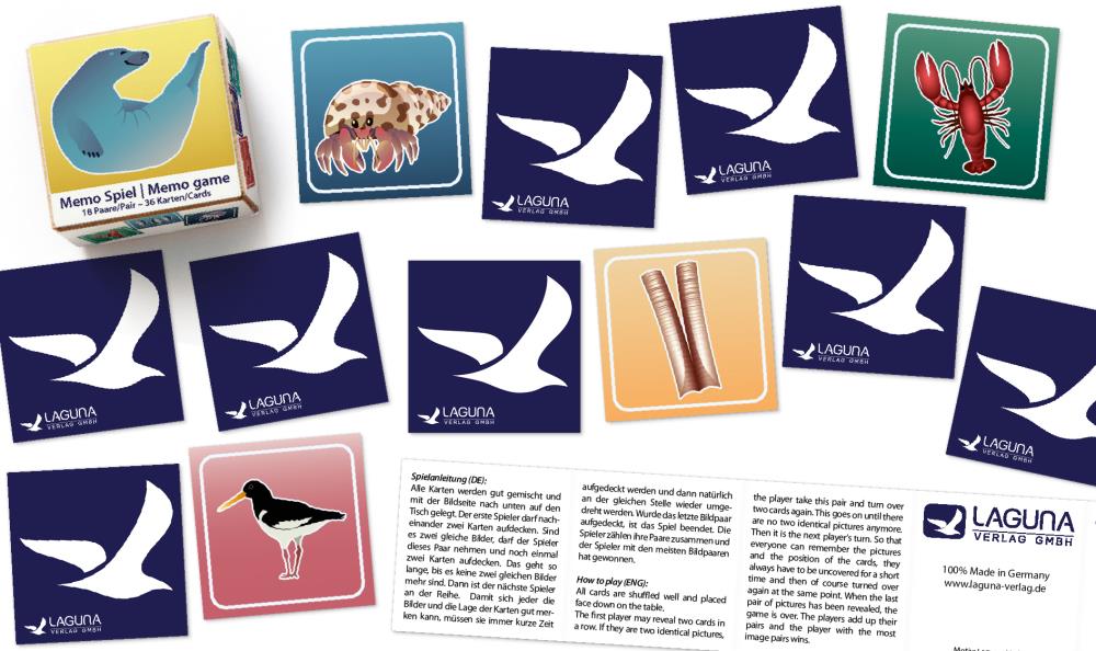 Memo Spiel „Meerestiere“