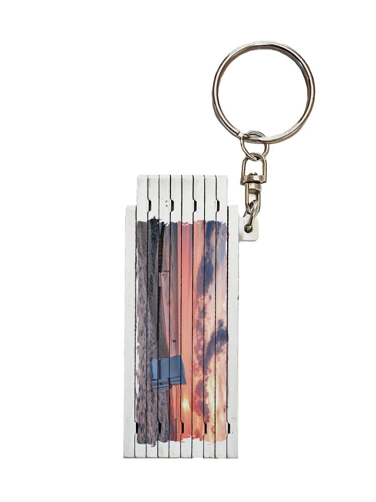 51007004 - Schlüsselanhänger Mini-Zollstock "Sonnenuntergang"