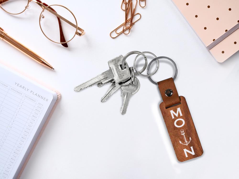 51008001 - Schlüsselanhänger Holz "Moin"