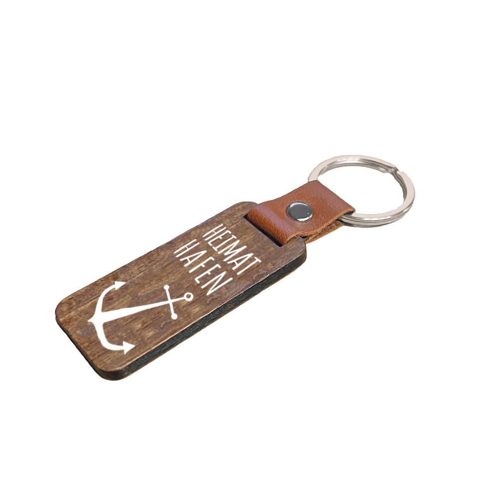 51008002 - Schlüsselanhänger Holz "Heimathafen"