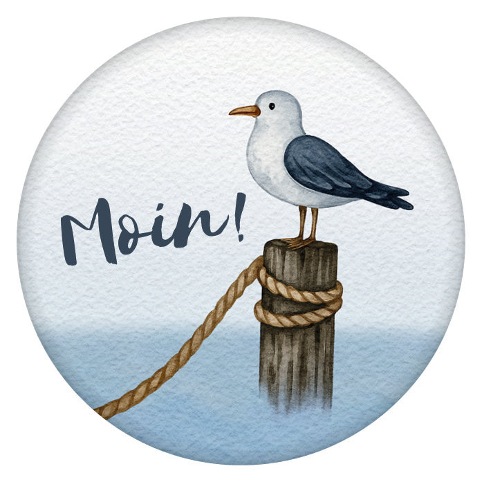 51054010 - Button Magnet "Möwe Moin"