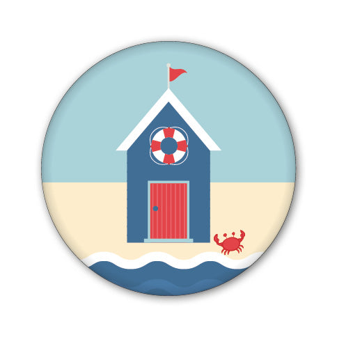 51056000 - Button Magnet klein "Strandhütte"