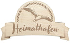 51057001 - Holzmagnet halbrund "Heimathafen"