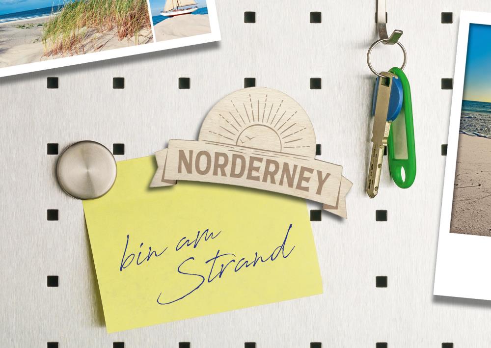 51057103 - Holzmagnet halbrund "Norderney"