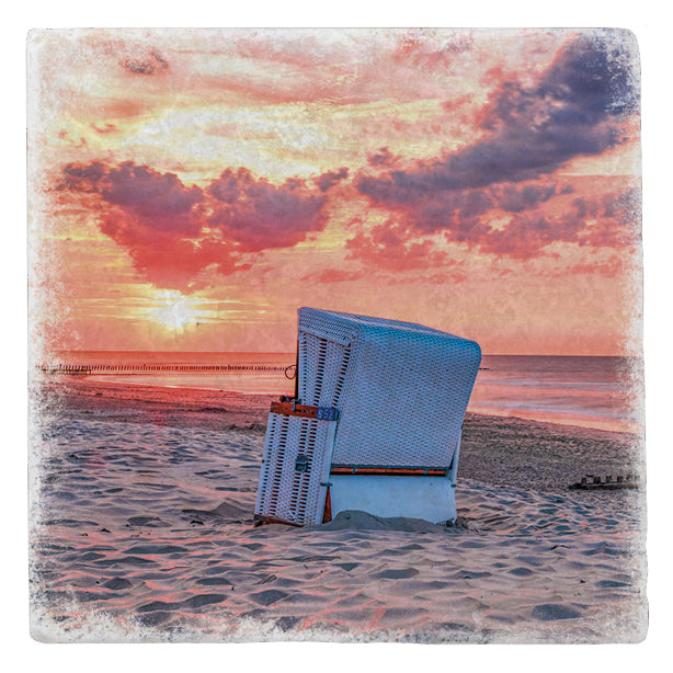 51058001 - Marmormagnet Strandkorb