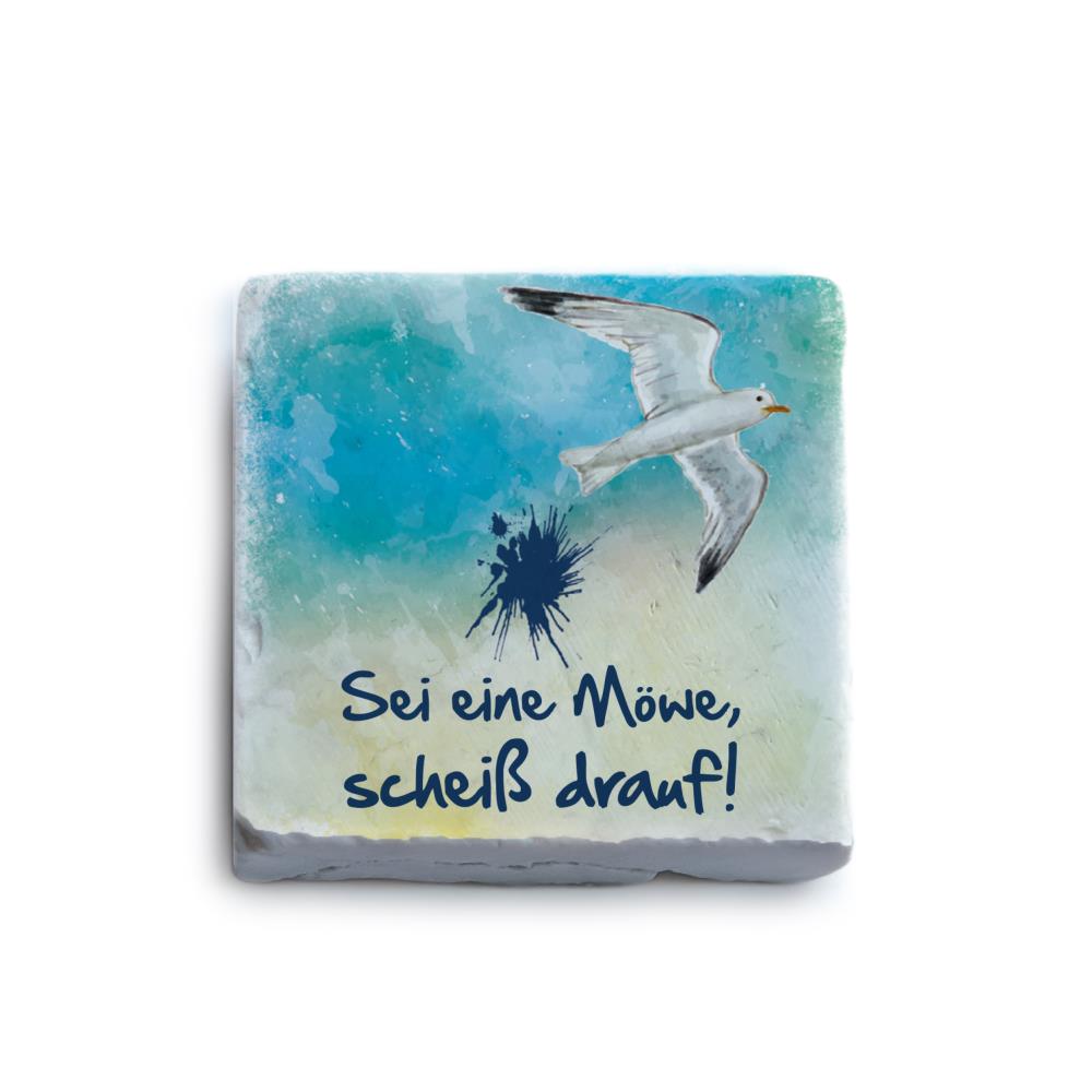 51058003 - Marmormagnet "Sei eine Möwe,..."