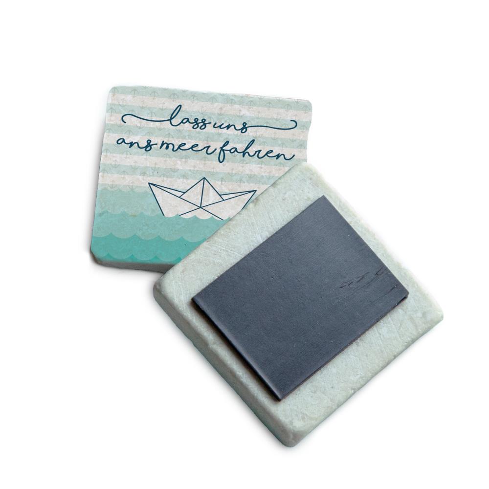 51058006 - Marmormagnet "Lass uns ans Meer fahren"