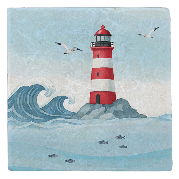 51058014 - Marmormagnet "Leuchtturm Aquarell"