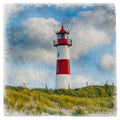 600027 - Untersetzer Marmor „Leuchtturm“