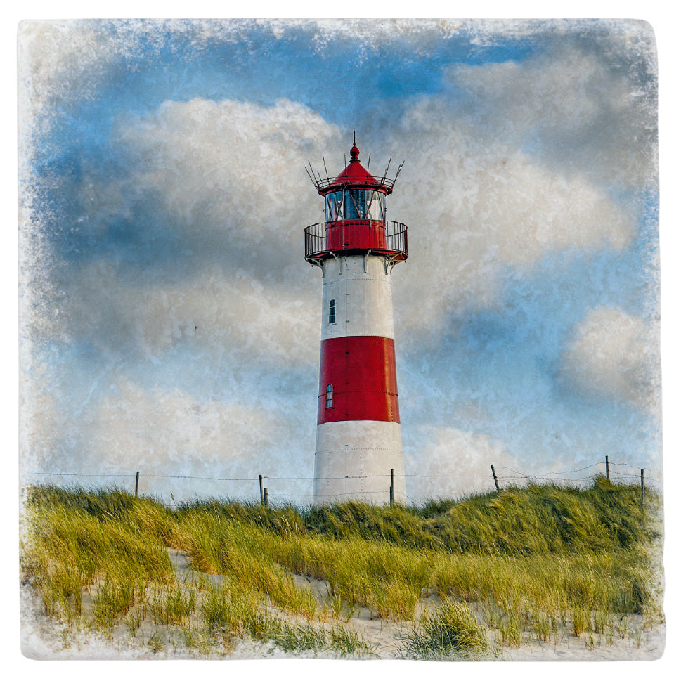 600027 - Untersetzer Marmor „Leuchtturm“